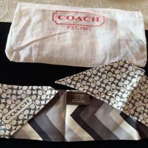 RARE** COACH SOHO MINSIG Pony Scarf-Black-White & Grey tones Y2K